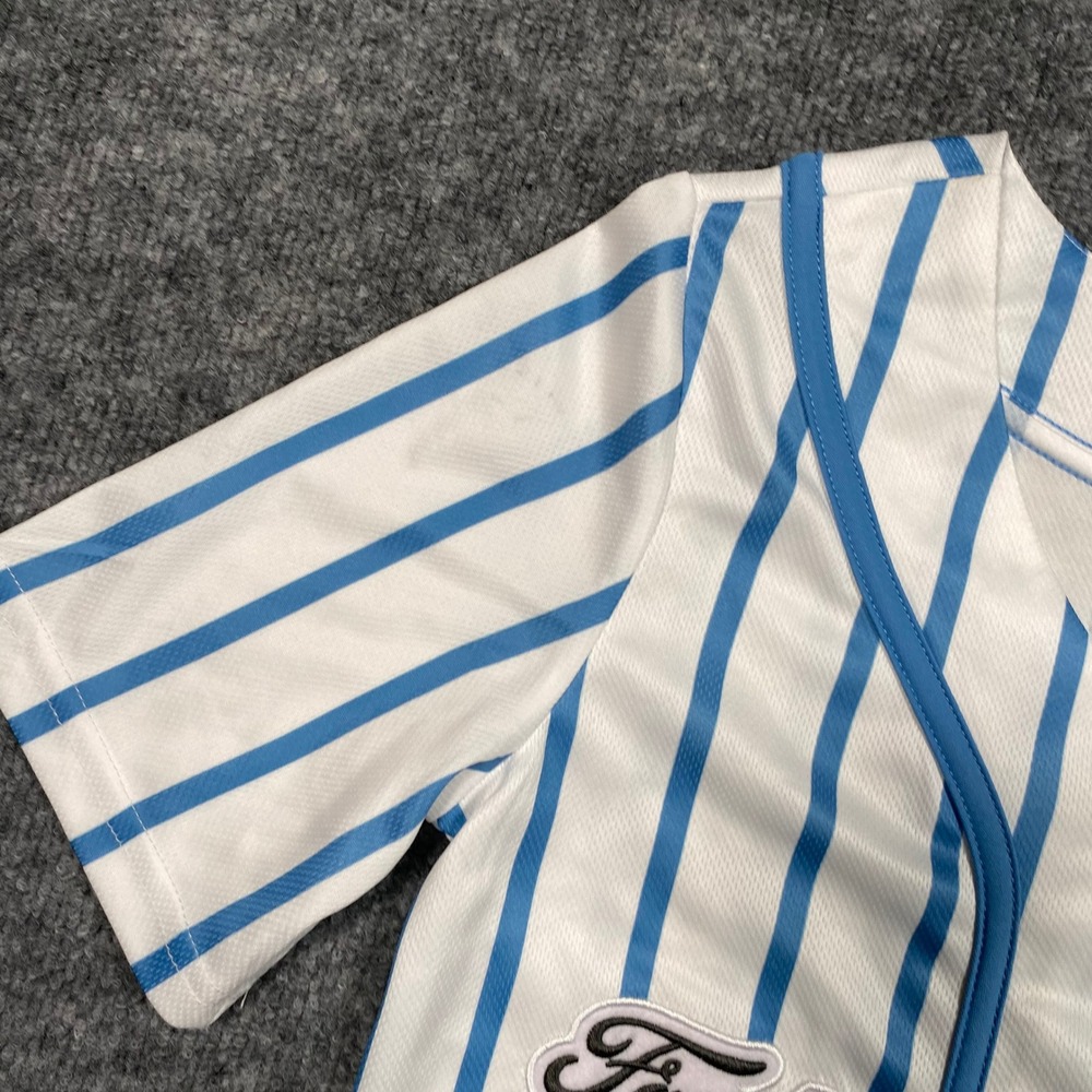 Ford Mustang Baseball Jersey White Blue Pinstripe 64 Juniors XS J4434FRD1329 - Picture 6 of 8